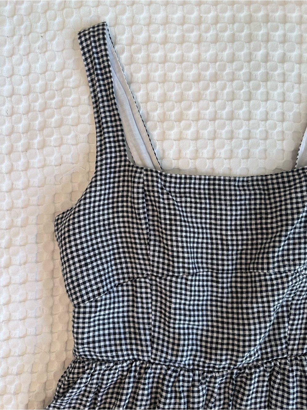 Quince 100% European Linen Fit & Flare Midi Dress Size S in Classic Mini Gingham - Picture 5 of 8